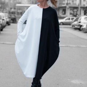 Black White Cotton Tunic TAMARA